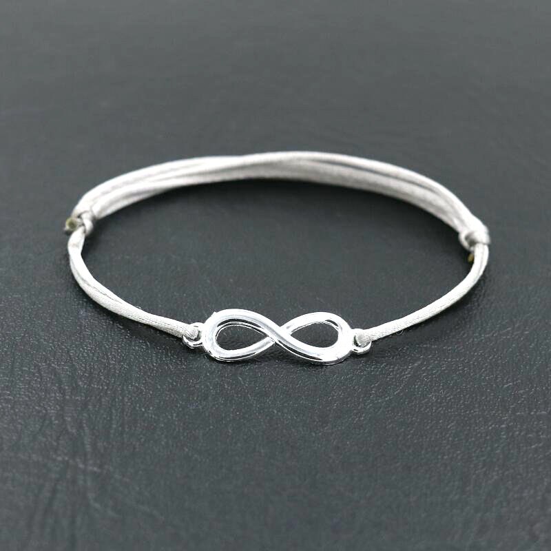 Mujeres afortunadas de Color plata infinito encanto 8 hombres pulsera hilo de cuerda roja cuerdas Chakra pulseras para niño niñas niños de los Amantes