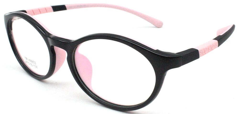 Gafas flexibles para niños 8853, montura Flexible para niños, monturas flexibles para niños, gafas TR de vidrio óptico TR, Lentes Anti-azul: C6