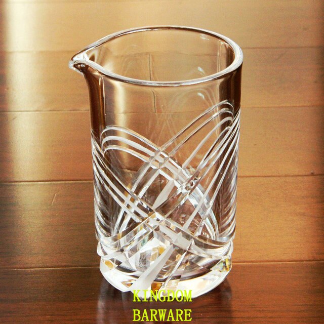 Crystal Cocktail Mixing Glass - Thick Bottom 20oz 600ml Cocktail Glass - Choice for Amateurs & Pros