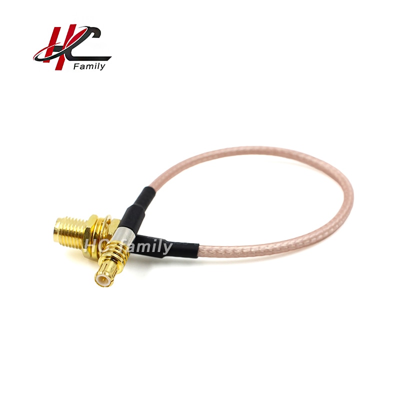 SMA female bulkhead to MCX male straight RF cable assembly RG316 15cm 6inch