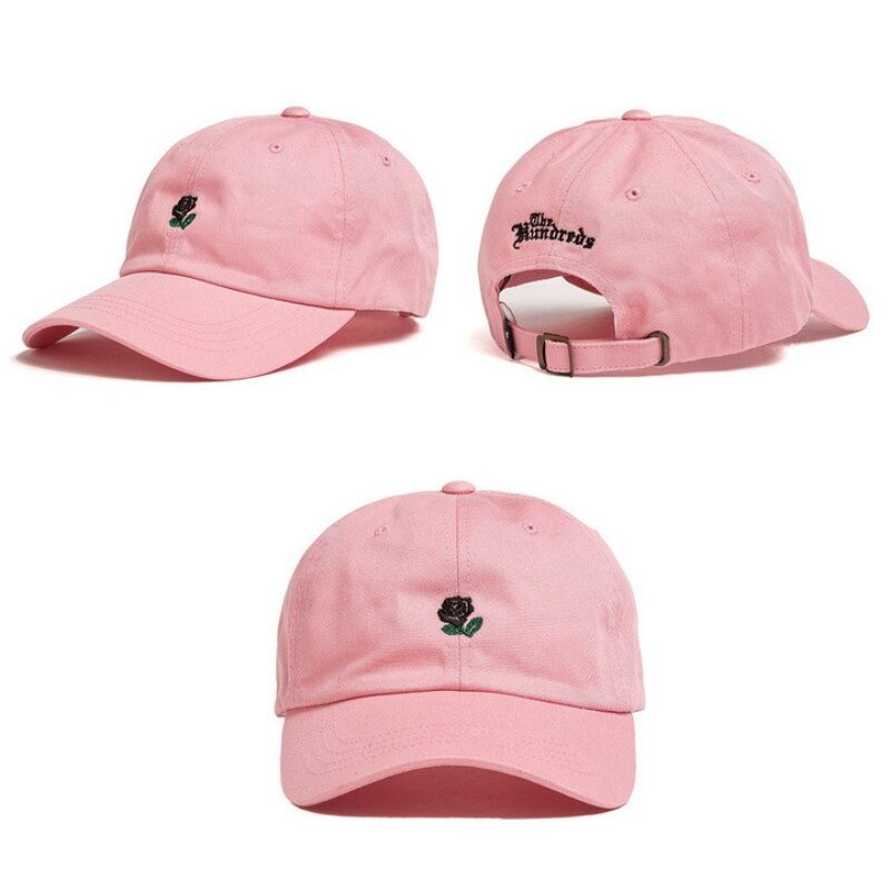 Kvinner menn rose broderi caps bomull baseball cap gutter jenter snapback hip hop lue snapback cap solskjerm pappa hatter