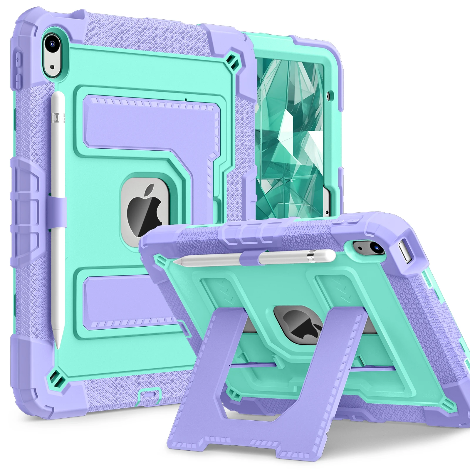 Tablet Case for IPad 11 11th A16 10th Gen Air 4 5 10.9 Pro Air 11 Mini 6 7 Kids Stand Shockproof Protect Rugged Cover