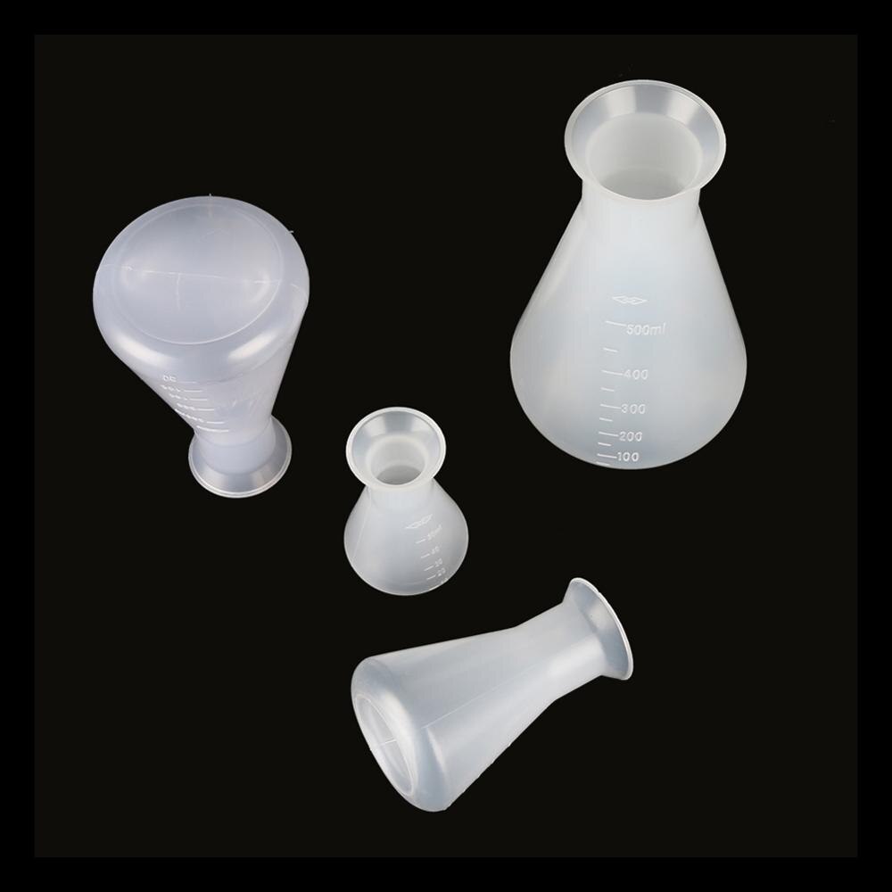 50ml 100ml 250ml 500ml Plastic Conical Flask Narrow Neck Erlenmeyer Flask Chemistry Biological Laboratory Equipment