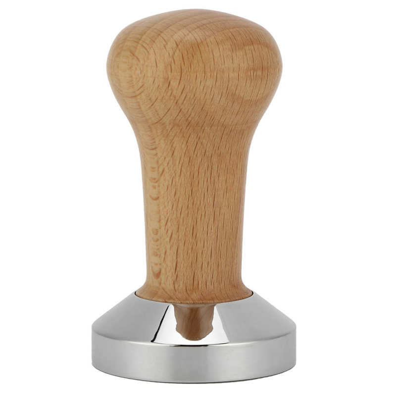 Koffiezetautomaat klop koffie houten koffie tamper poeder geperst hamer koffie accessoire voor thuiskantoor 53mm: 53mm platte bodems