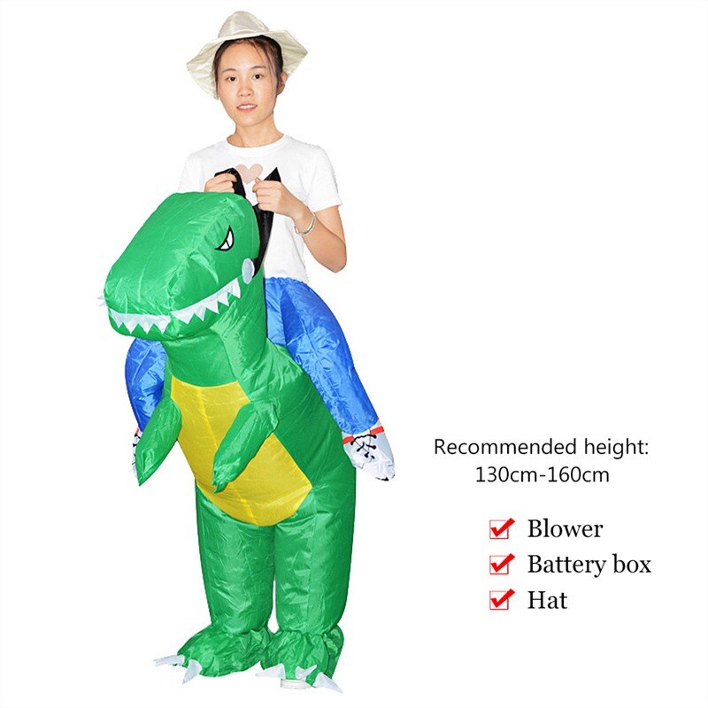 Juguetes para niños adultos dinosaurio inflable ropa de Papá Noel traje de de lujo juguete de impermeable de poliéster: dinosaur M