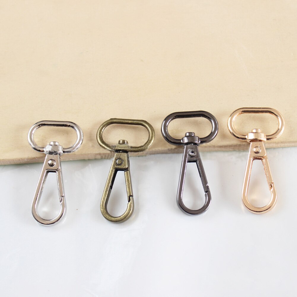 1-5 pçs 4 tamanhos de metal giratória gatilho lagosta fecho snap gancho fivela chave colhedor para diy artesanato mochila saco peças acessórios