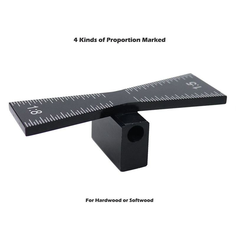 Houtbewerking Zwaluwstaart Marker Aluminium Zwaluwstaart Markering Met Schaal Zwaluwstaart Gids Gereedschap Template 1:5 & 1:8 Hout Gezamenlijke Gauge