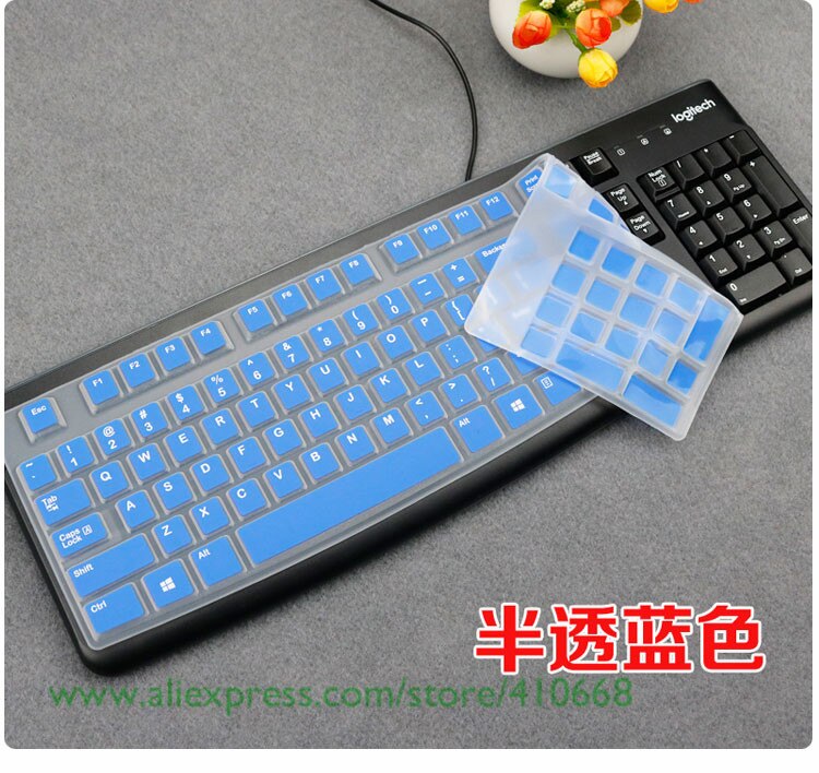Wasserdichte Silikon Schreibtisch Tastatur Abdeckung Schutz Haut Für Logitech MK120 K120 Computer Staub Abdeckung Film