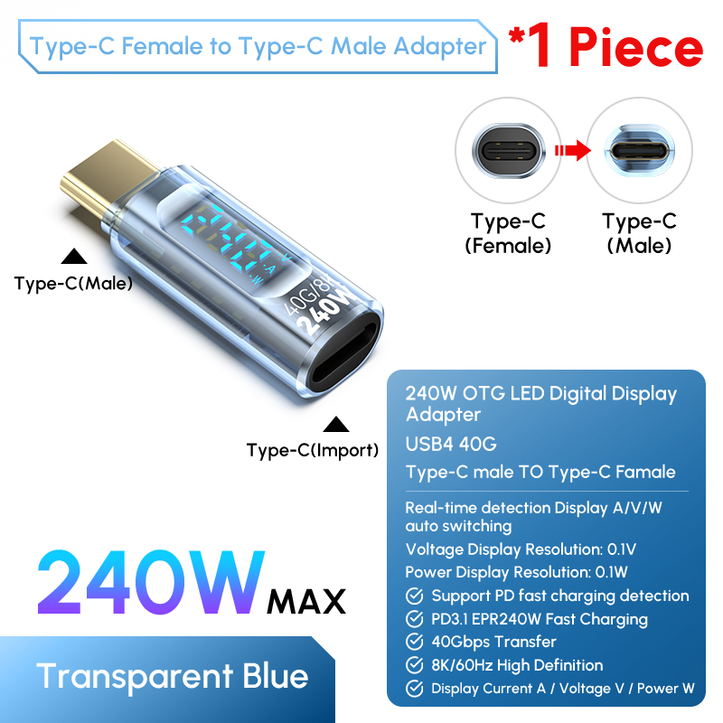 Adaptador de cargador Lightning hembra a USB C de 35W para IPhone 15 14 13 12 Pro Max tipo C conector de probador de potencia de carga de 8 pines: Rosa