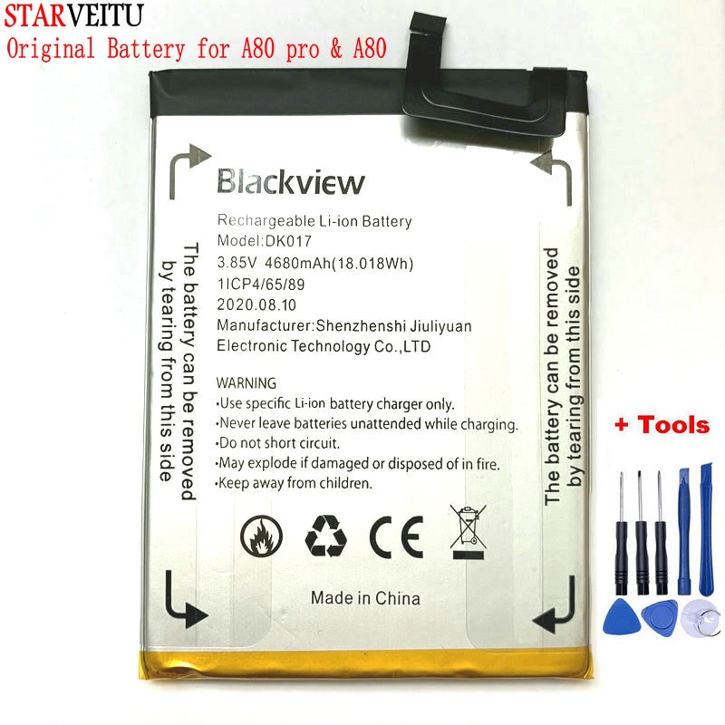 STARVEITU Original 4680mAh Batterie für Blackview A80 Pro Ersatz Batteria Lithium-ionen-batterien für Blackview A80