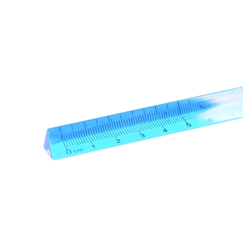 1 pcs Colorful Aluminum Triangular Scale Ruler Synthetic Quartz Metal Scale Regua Desenho 20cm