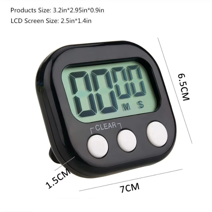 Timer elettronico multifunzione magnetico Display LCD Gestisci l'autodisciplina Timer Conto alla rovescia per la cottura Promemoria per l'apprendimento Regalo