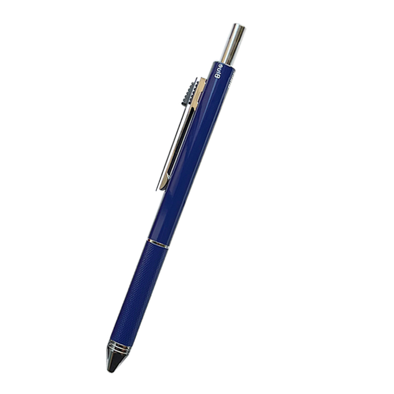 Bolígrafo multifuncional con Sensor de gravedad de Metal 4 en 1, bolígrafo Multicolor de negocios, lápiz automático, de papelería para oficina y escuela: Azul