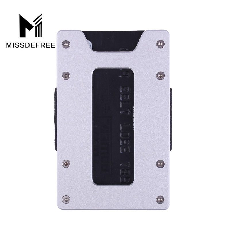 Minimalist Carbon Fiber Slim Wallet for Men & Women Slim Front Pocket Wallet & Credit Card Holder RFID Blocking: Silver