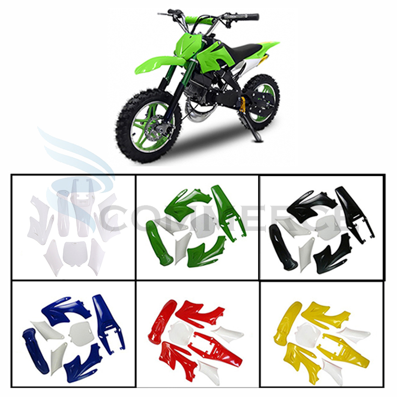 1 conjunto de kits de corpo de carenagem de para-lamas de plástico de alta resistência para chinês 2 tempos 47cc 49cc Apollo Orion Mini Dirt Bike Acessórios