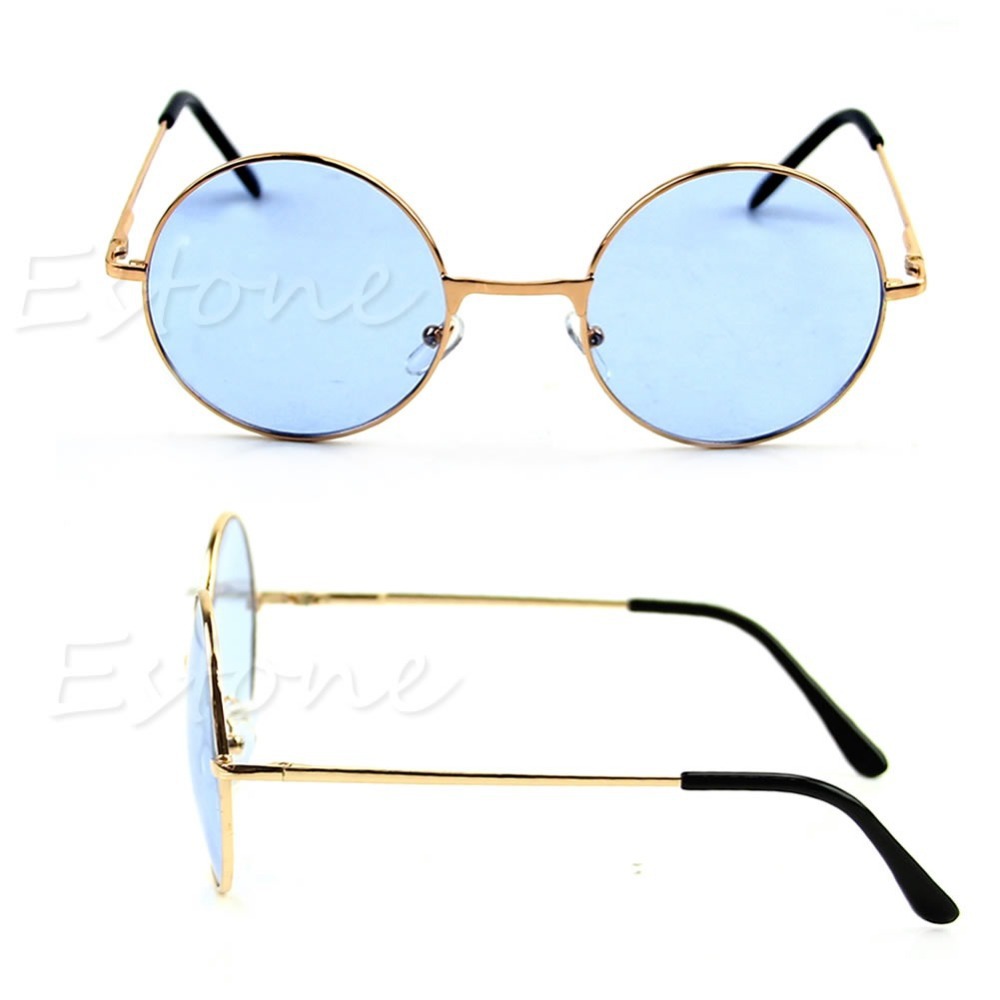 Naiset vintage värikkäät linssit aurinkolasit silmälasit muovikehykset lasit retro pyöreät lasit oculos de sol