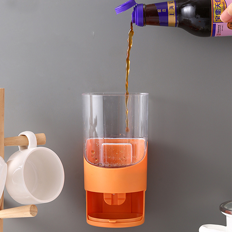 Dispenser Cooking Oil Bottle No Drip Organizer Storage Olive Oil Pourer Set Wall Mounted Lid Azucarero Table Utensils OC50TL