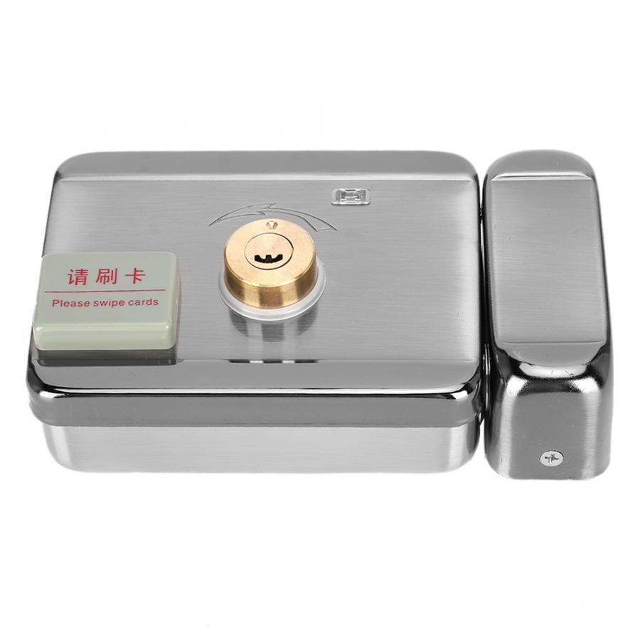 Electric Door Lock Stainless Steel Electric Door Silence Lock Double-Sided ID Card with Remote Controller