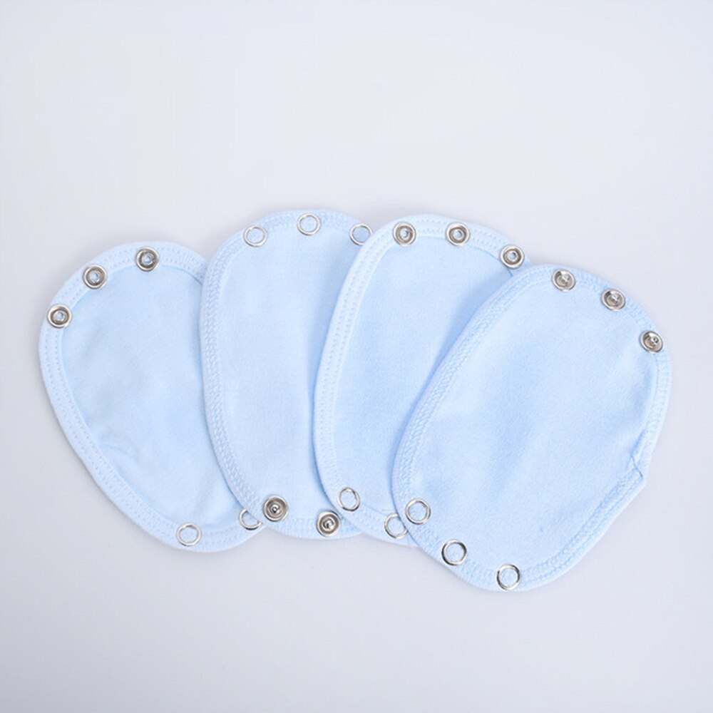 Conjunto de 4 unids/set para bebés, niños y niñas, mono extensor de pañales, mono suave y sólido, mono extensor: Light blue