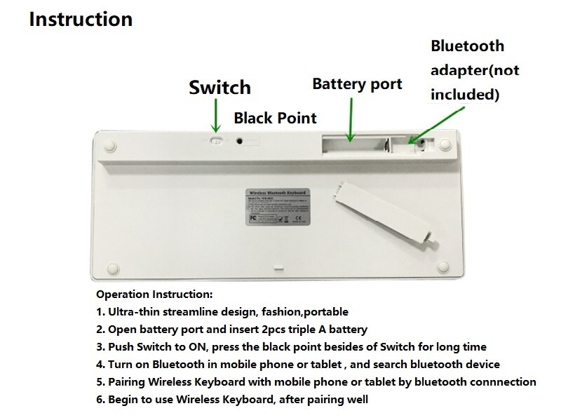 Portuguese Wireless Keyboard Bluetooth Keyboard 78 Keys For IOS Android Tablet Slim Keyboard For iPad PC Windows