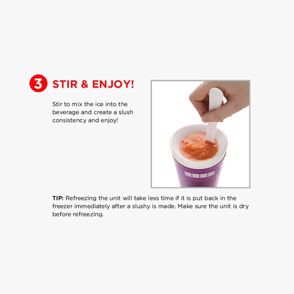 ilkshake Smoothie Slush Shake Maker Cup Ice Cream Molds Freeze Popsicle Maker Cup With Ice Cream Spoon Ice Cream Maker BC428