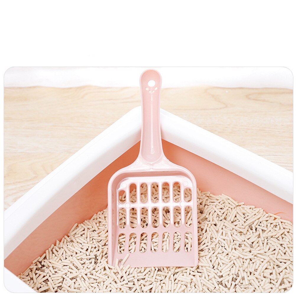Plastic Cat Sand Box With Scoop Anti Splash Toilet Bedpan Kitten Litter Box Pee Tray Trainer Puppy Cleaning Waste Pets Supplies