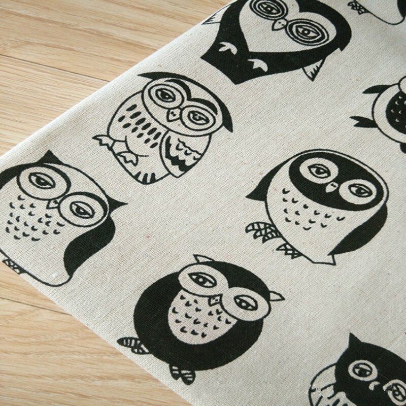 Retro bomuld linned stof trykt syning polstring gardin dug bomuldsklud til gør-det-selv-tasker materiale