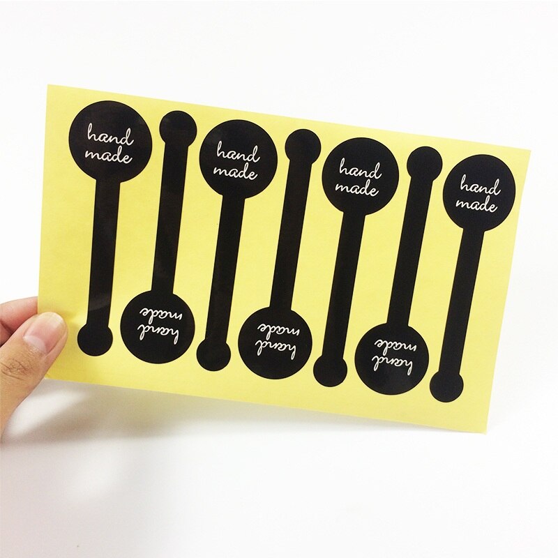 70pcs/lot Black Lollipop Sealing Sticker DIY Hand Made For jam jar Scrapbooking Sealing Sticker