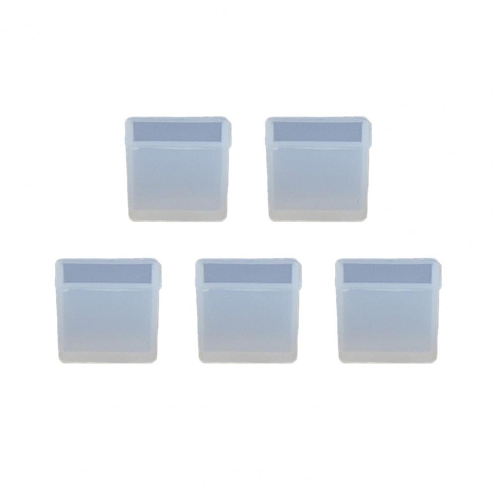 5Pcs Stof Stekkers Set Tpe Plug Protector Cap Herbruikbare Mobiele Telefoon Usb Opladen Anti-Stofkap Stofdicht Plug accessoires Onderdelen: Transparent