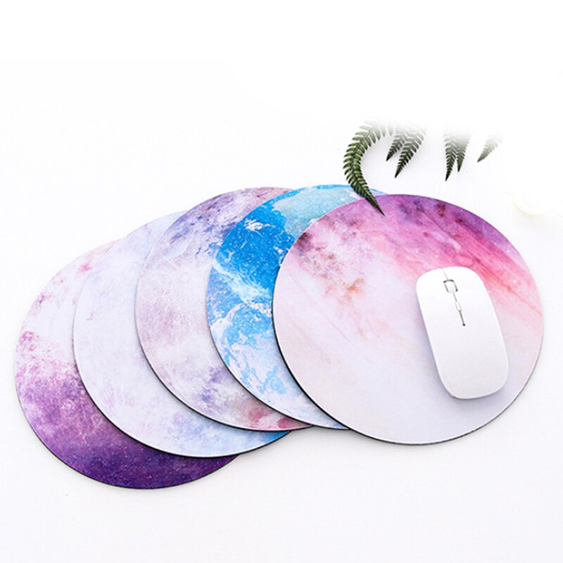 Round Mouse Pad Exquisite Planet Series Mat Soft Rubber Gaming Mouse Pads Computer Peripherals Accessory