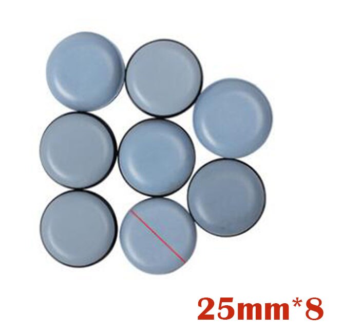 Self Adhesive Rubber Slider Pad Furniture Chair Bases Leg Feet Pads Cabinet Buffer Bumper Stop Cushion Table Corner Protector: 8pcs Round 25mm