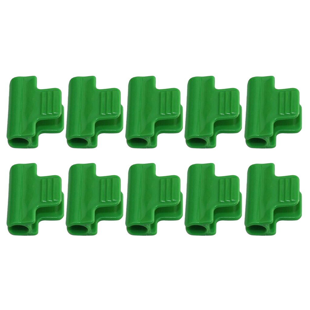 10x Pipe Clamps for 11mm/0.43inch Stakes Greenhouse Film Row Cover Accessory