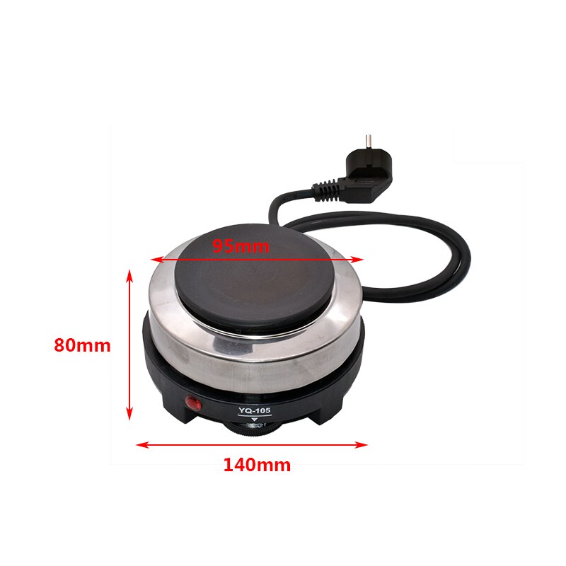 1Set Mini Electric Heater Stove with Beeswax Melting Pot Candle Making Beeswax Melter Beeswax Heateter Wax Melting DIY Candle: 1PCS Stove EU Plug