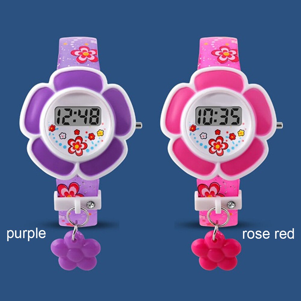 Kids Leuke Bloem Horloges Leuke Kinderen Horloges Cartoon Siliconen Digitale Horloge Klok Kinderen Voor Jongens Meisjes Relogio