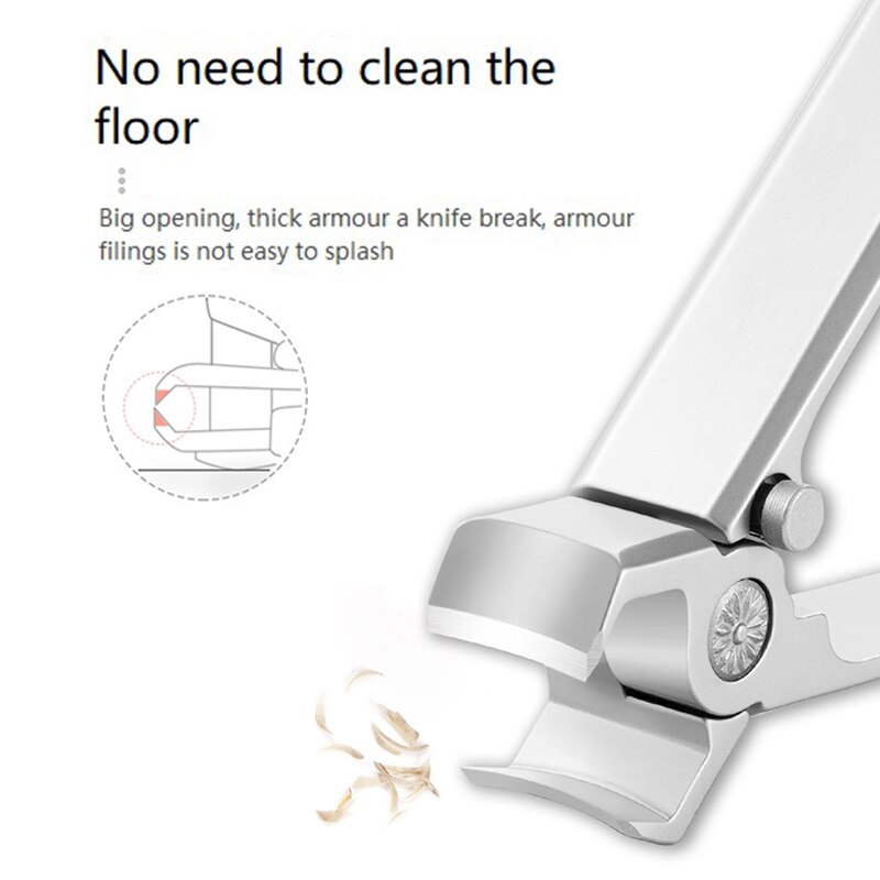 Wide Jaw Nail Clippers Stainless Steel Manicure Cutter Thick Hard Toenail Fingernail Scissors Trimmer Tools