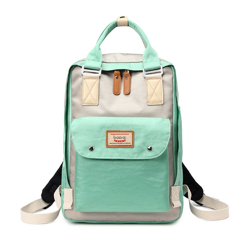 Kvindelig rygsæk laptop rygsæk ensfarvet afslappet stor skoletaske til teenagepiger kvinder backapck