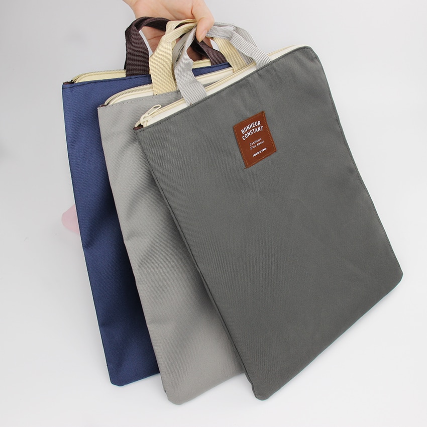 1PC A4 Oxford Cloth File Folder Bag Office Supplies Organizer Bag Document Organizer