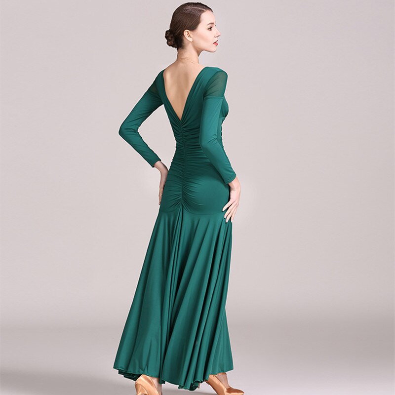 Grün Standard frauen tänze kleider für ballsaal tanzen walzer ballsaal Standard kleid modern tanzen kostümich tanzen tragen