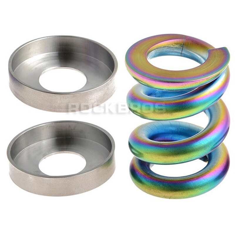 ROCKBROS Bicycle Shock Rear Coil Spring Suspension Rear Titanium Alloy 6AI4V(Gr5) for Brompton Shock 4 Colors