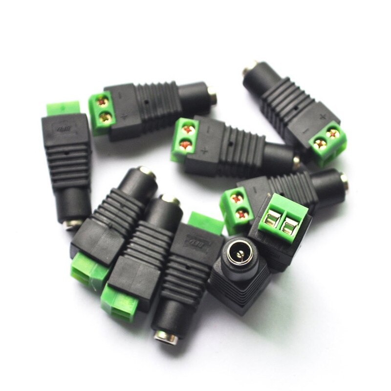 1Stck CCTV BNC Stecker DC Energie Stecker 2,5mm 3,5mm Männlich Weiblich Audio- Video Balun System Sicherheit Adapter koax Katze5 RJ45 USB Jack: 5.5x2.5mm weiblich