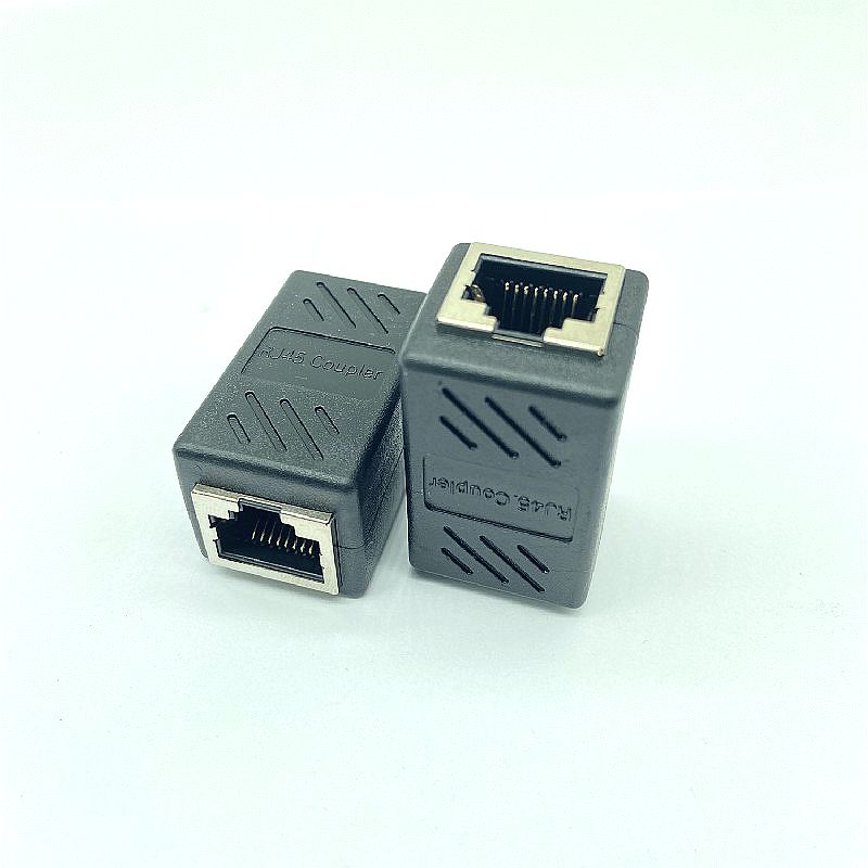 Ethernet Cable Adapter 8P8C RJ45 Lan Cable Extension Connector for Internet Connection Female to Female