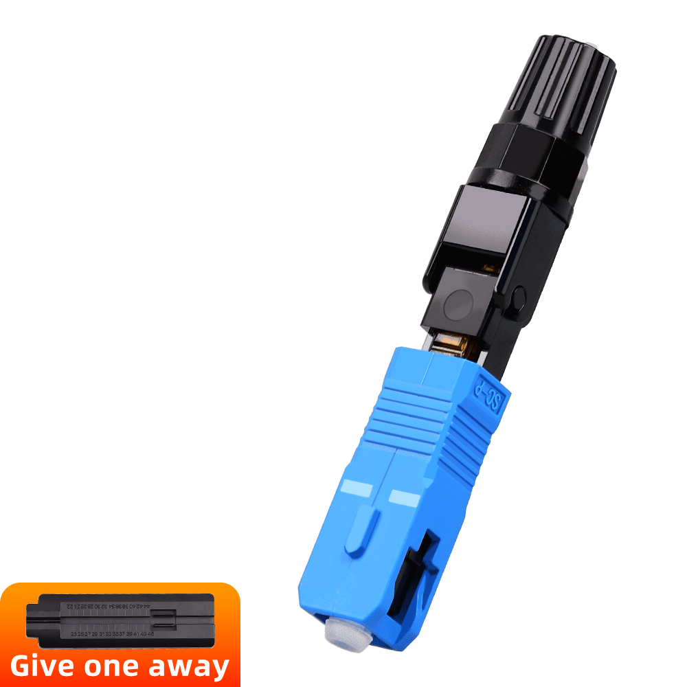 SIGS Fiber Cold Splicer Fiber Optic Connector SC-APC Connector FTTH Embedded Leather Wire Quick Connector: Purple