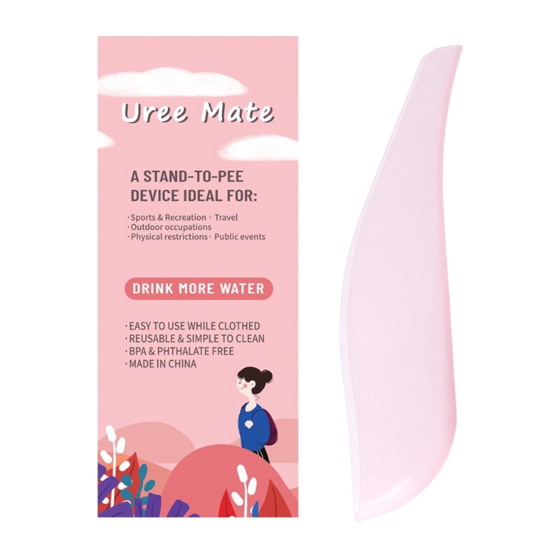 Dispositivo portátil para orinar para mujer, urinarios pie para mujer, embudo para orinar pie libre, embudo para: Rosa