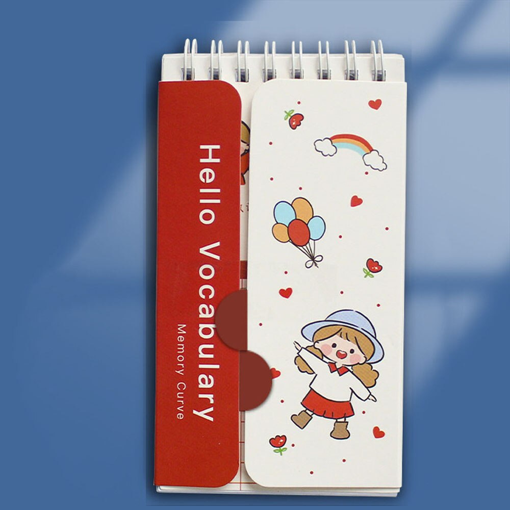 School Stationery Mini Words Book Vocabulary Notebook language learning memory book small wordbook Student Supplies: red