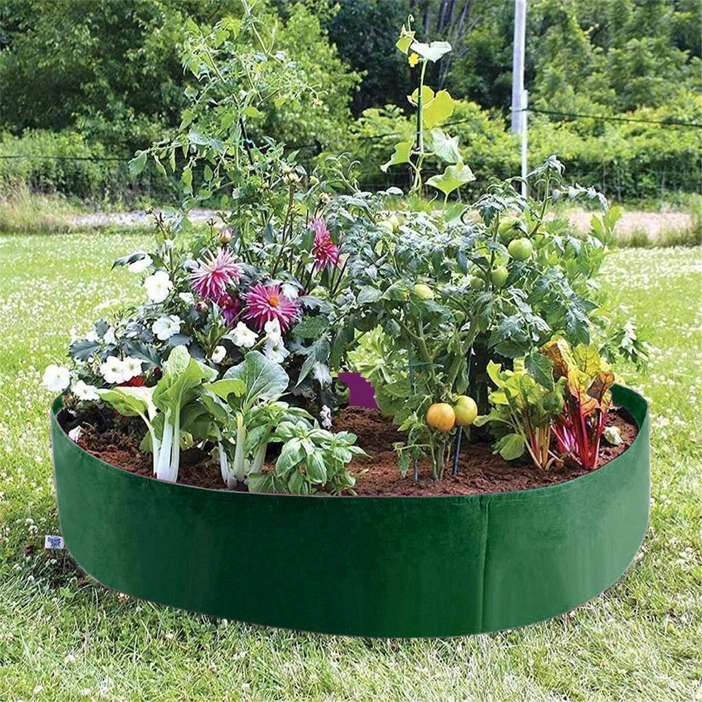 Stoff Angehoben Garten Bett 50 Gallonen Runde Pflanzen Container Wachsen Taschen Atmungsaktive Fühlte Stoff Pflanzer Topf für Pflanzen Kindergarten Topf