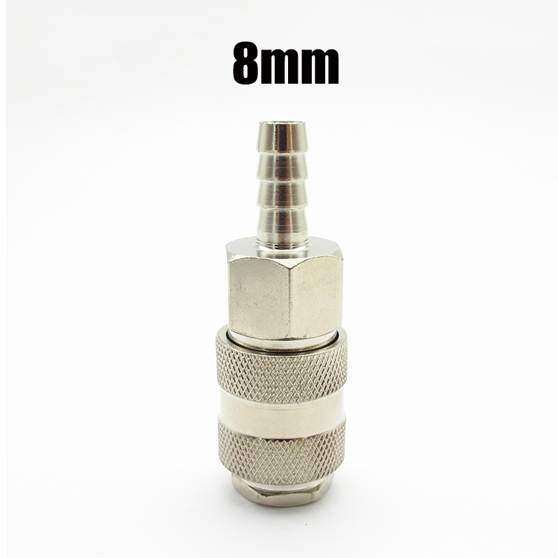 Adaptador de conector rápido para compresor de aire, accesorio neumático de lengüeta de manguera de 1/4 ", 3/8", 1/2 ", BSP x 6/8/10mm: Beige