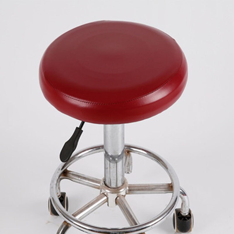 Housse de chaise en cuir PU, couvre-tabouret de Bar rond, en tissu coton, pour dentiste, Salon de beauté