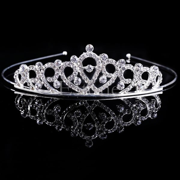 Vintage Bruiloft Bruids Kristal Strass Hoofdband Kroon Haar Accessoires Tiara U90E: 2