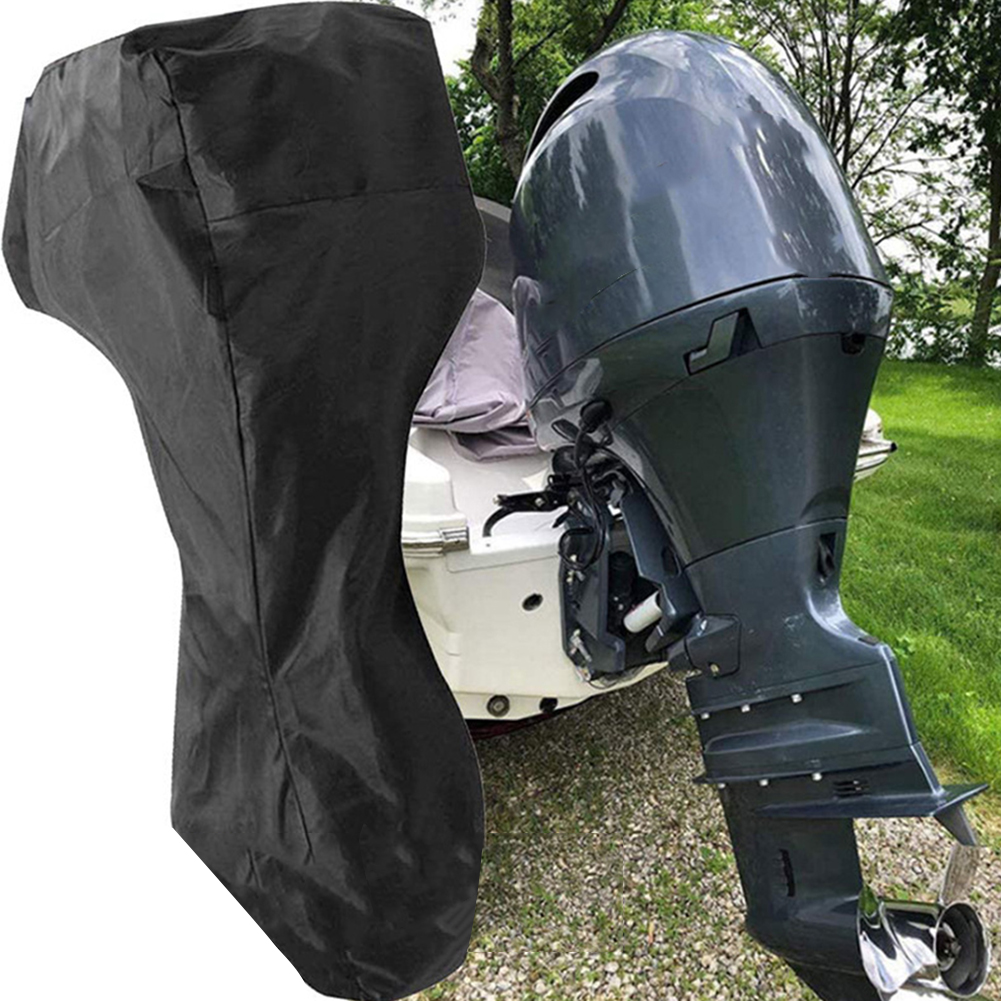 Außenbordmotorabdeckungen, Anhänger, vollständige Bootsmotorabdeckung, wasserdicht, 420D Oxford-Stoff, robuster Stoff, Außenbordmotorabdeckungen
