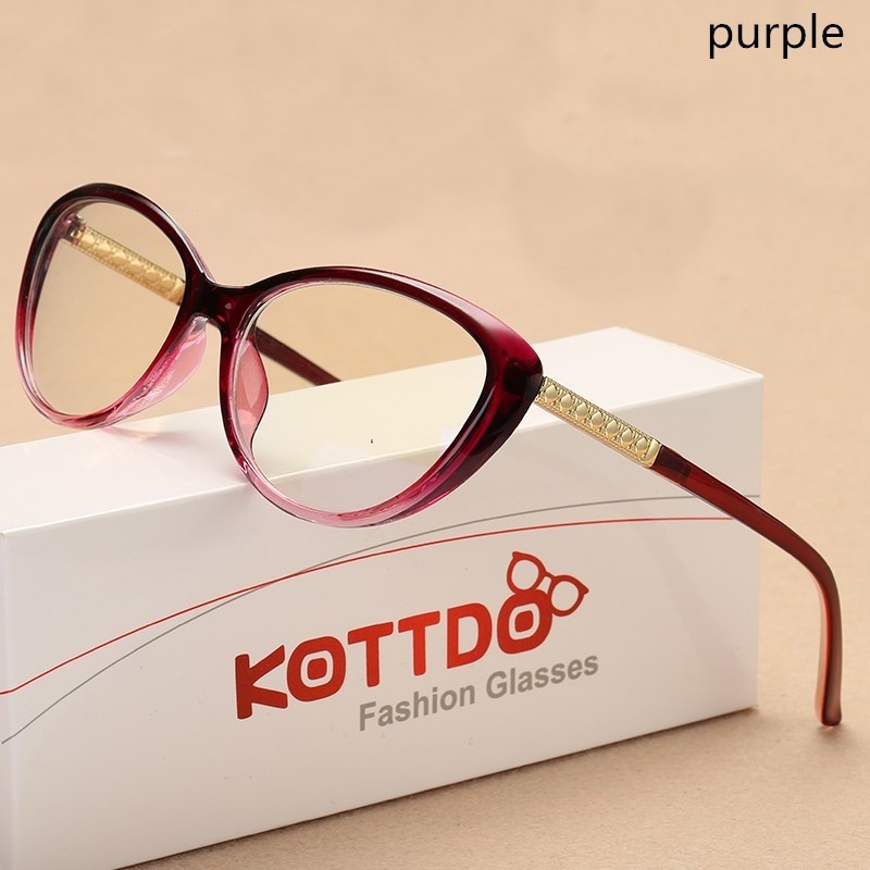 KOTTDO-gafas con de ojo de gato para hombre y mujer, lentes ópticas graduadas, montura